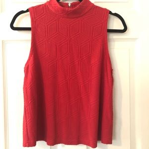 Anthropologie mock turtleneck sleeveless top